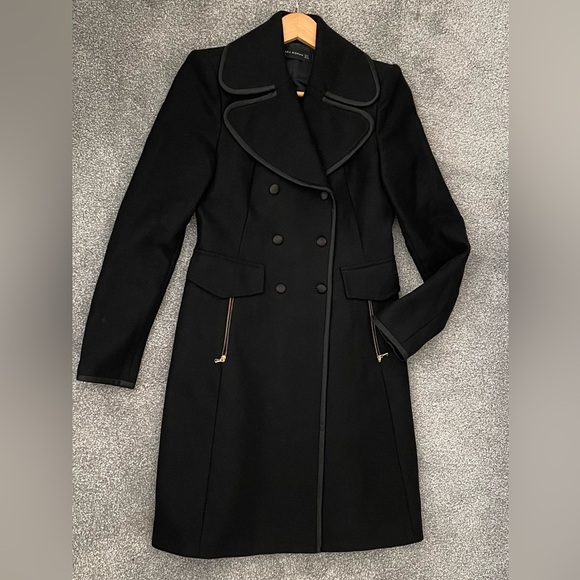 Zara double breasted wool coat - Picture 6 of 7
